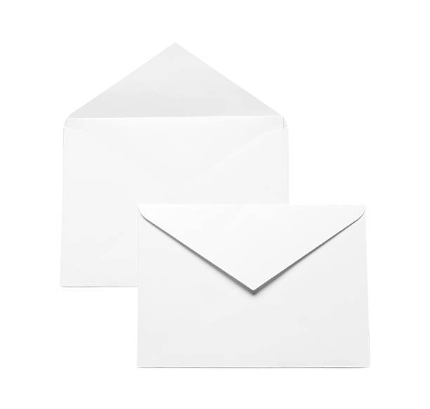istock Envelopes isolated on white, top view. Mockup for design 2249504100