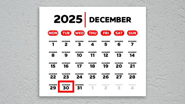 istock The date December 30th marked with a red cursor on the wall calendar 2025 2249507629