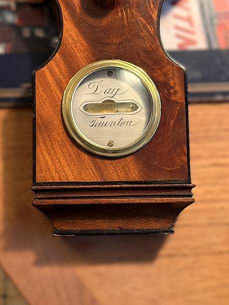 istock Vintage Mahogany Banjo-Style Barometer with Gyrometer and Thermometer 2249509674