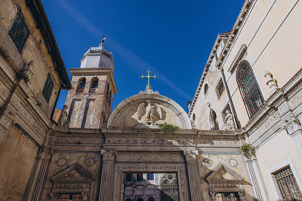 istock San Cassian church campanile and eagle relief, Venice, Italy 2249512849