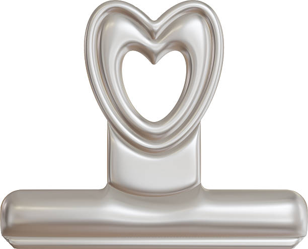 Cute Paper Clip Metallic Chrome Iridescent