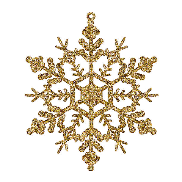 istock golden snowflake on isolated white background 2249522115