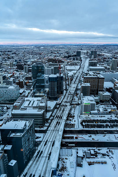 istock A softly glowing sunset view of Sapporo from the observation deck. 2249531573