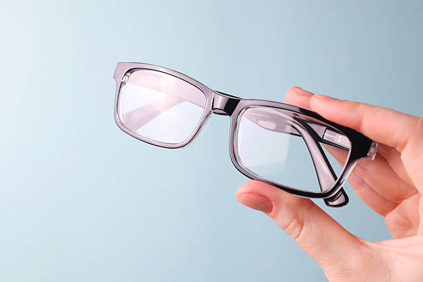 istock glasses for vision correction on a colored background with space for text 2249547936