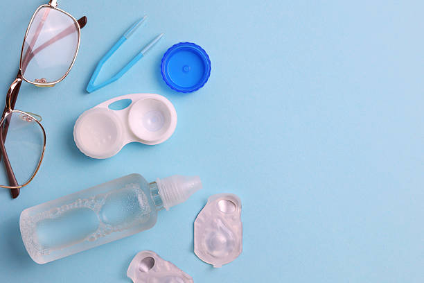 istock Contact lenses for correcting vision against a light background. 2249548020