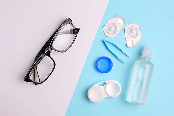 istock Contact lenses for correcting vision against a light background. 2249548026