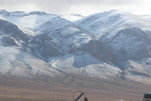 Mount Diablo covered in snow in Contra Costa Northern California