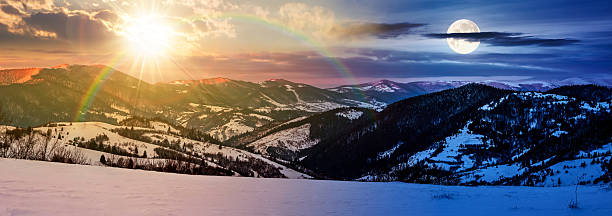 istock panorama of mountain ridge in winter 2249551414
