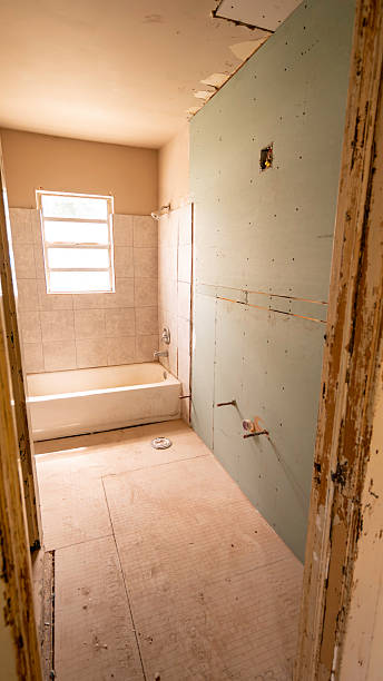 istock Residential construction zone, historic hurricane damaged Florida home undergoing renovation and restoration work. Damaged walls and floors from water and wind intrusion 2249555494