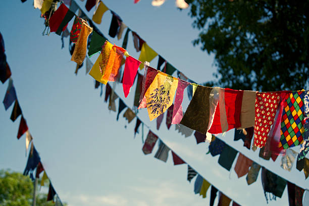 istock Festive homemade flags 2249560519