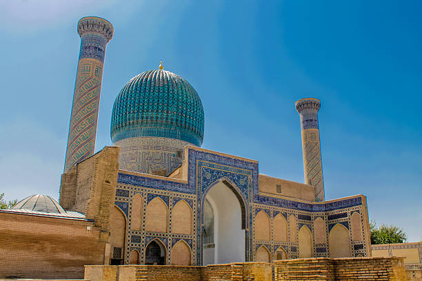 istock Uzbekistan architecture in Samarkand and Bukhara with intricate mosaics blue domes ancient madrasas Islamic patterns 2249567228
