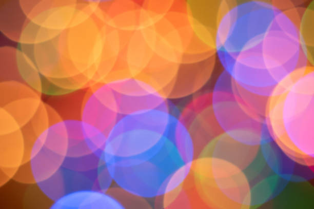 colorful garland bokeh Christmas background