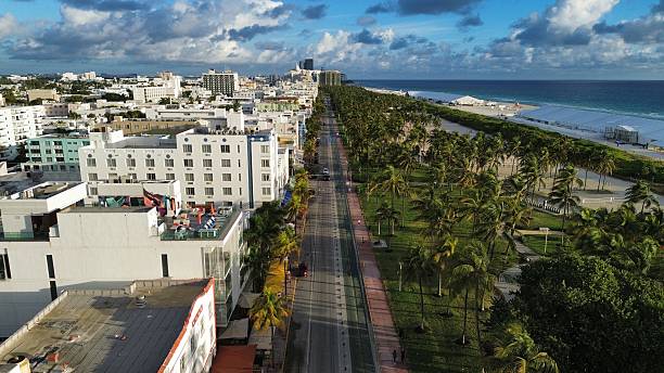 istock Ocean Drive Morning Drone View 2249573858