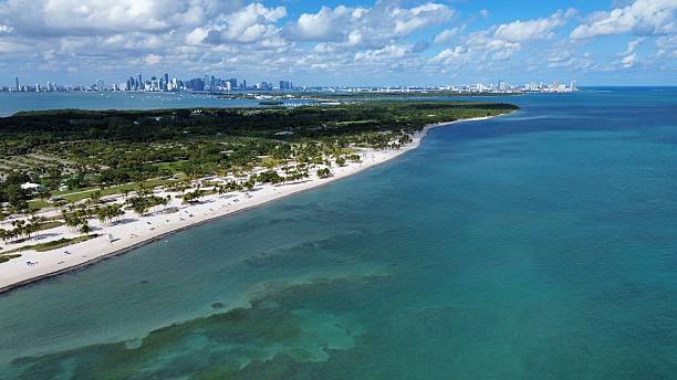 istock Crandon Beach Park Key Biscayne Drone View 2249573922