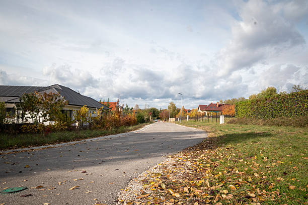 istock Road in a residential district 2249580748