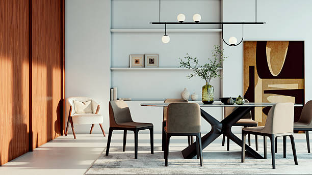 istock Large luxury modern bright interiors Living room mockup illustration 3D rendering image 2249584491