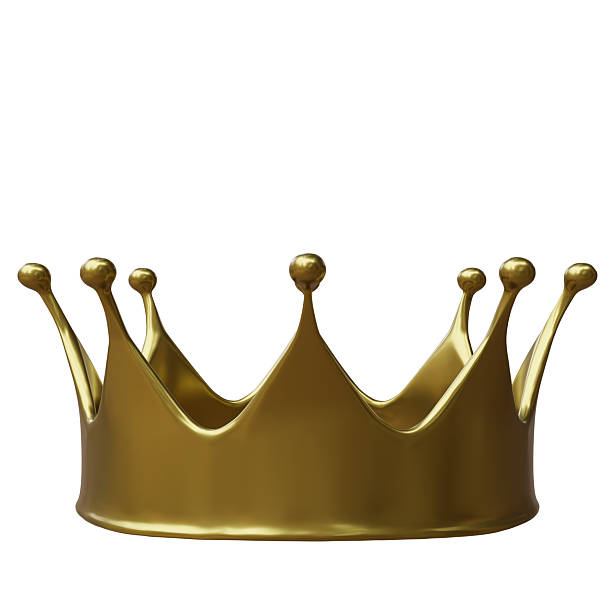 istock Golden crown isolated on white, Royal king queen symbol 2249588688