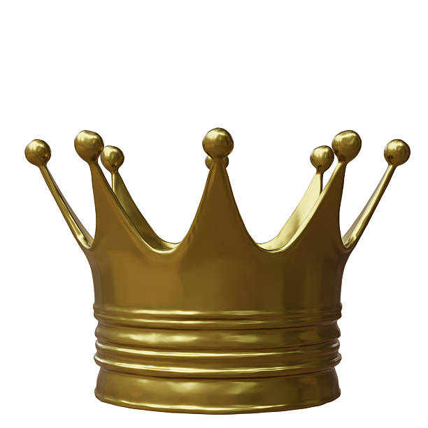 istock Golden crown isolated on white, Royal king queen symbol 2249588704