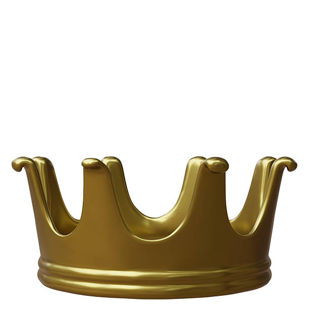 istock Golden crown isolated on white, Royal king queen symbol 2249588706