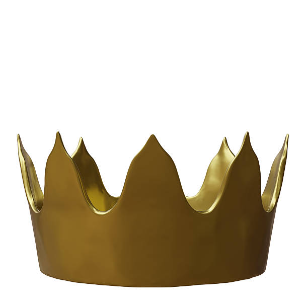 istock Golden crown isolated on white, Royal king queen symbol 2249588707