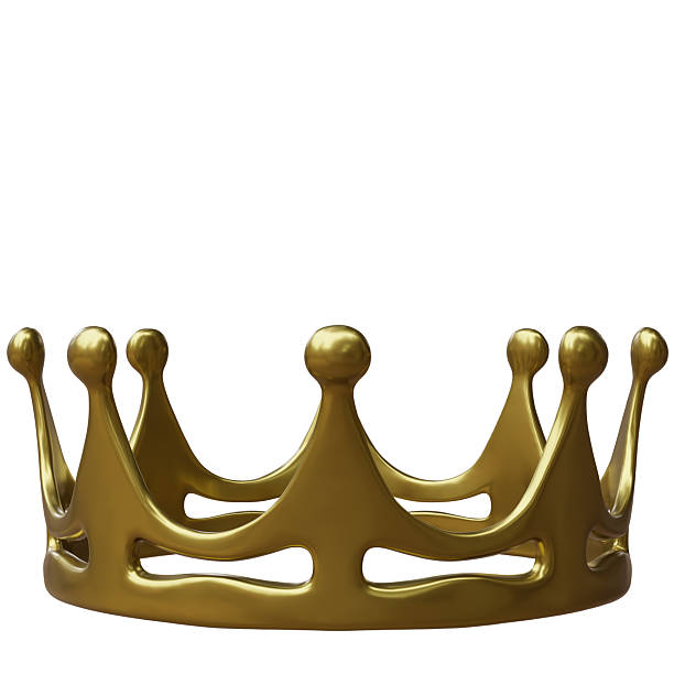 istock Golden crown isolated on white, Royal king queen symbol 2249588713