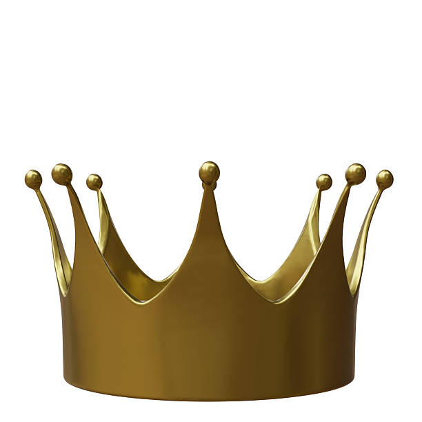 istock Golden crown isolated on white, Royal king queen symbol 2249588719