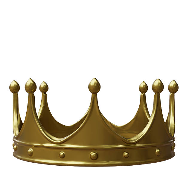 istock Golden crown isolated on white, Royal king queen symbol 2249588720