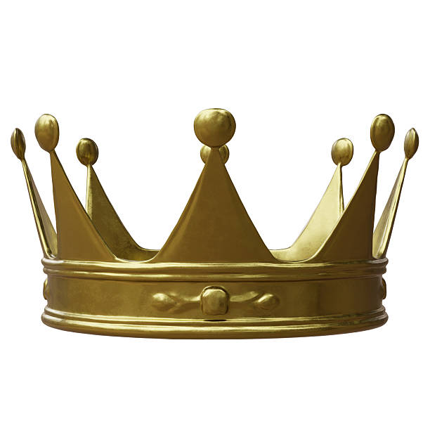 istock Golden crown isolated on white, Royal king queen symbol 2249588742