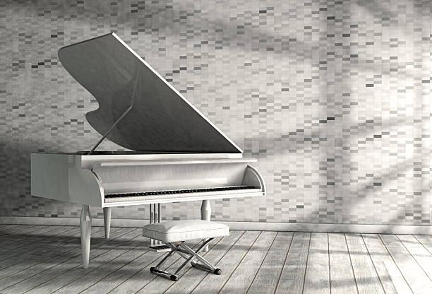 istock 3d illustration of white grand piano. 2249591468