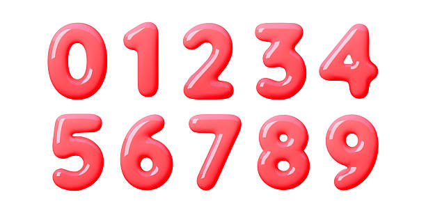 istock Playful glossy 3d red number set in bright balloon style. Soft inflated digits with shiny candy texture. Clean red shapes and smooth 3d number forms fit kids, party themes and fun modern design 2249599954