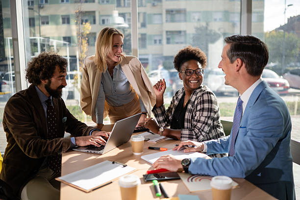 istock Diverse business team collaborating during office meeting 2249611202