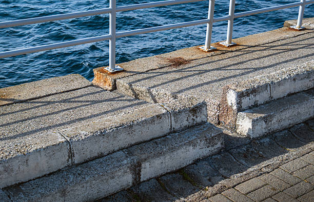 istock A water drainage channel. built on a concrete pier for rainwater drainage. 2249612460