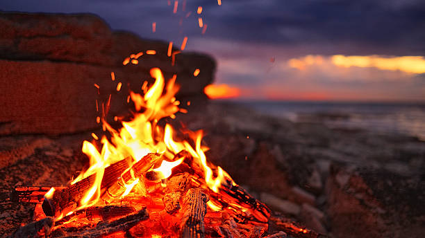 istock Campfire at Sunset by the Ocean 2249614413