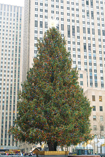 istock Rockefeller Center Christmas tree adorned with colorful lights 2249625425