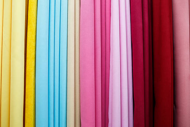 istock Window curtain, large selection of curtain fabrics, textile store 2249628168