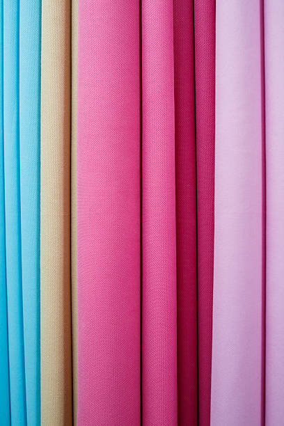 istock Window curtain, large selection of curtain fabrics, textile store 2249628591