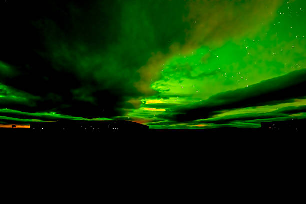 Aurora Borealis, Northern Lights in Olnbogaas, Iceland -Oct 13, 2025 - N1