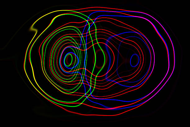Communication Connection Fiber Optic Cable Tunnel AI Abstract Light LED Fluorescent Colorful Spiral Red Purple Blue Magenta Green Black Background Neon Curve Swirl Pattern Technology Texture Iridescent Vitality LSD Infinity Cyberpunk Moire Refraction Zoom Digitally Generated Image for presentation, flyer, card, poster, brochure, banner