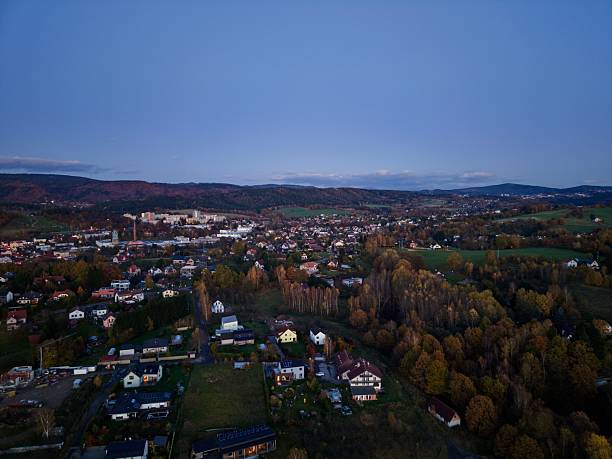 istock sunset hillside vista, evening landscape with distant peaks, dusk views over residential mountainside terrain 2249643218
