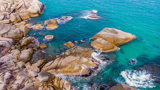 istock Aerial view Bali, Indonesia, Indian Ocean coastline, wave water surface 2249645923