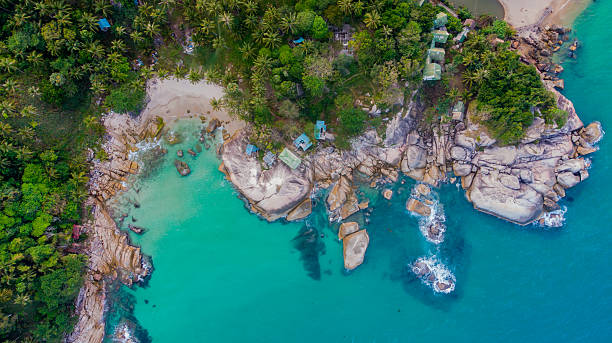 istock Aerial view Bali, Indonesia, Indian Ocean coastline, wave water surface 2249645924