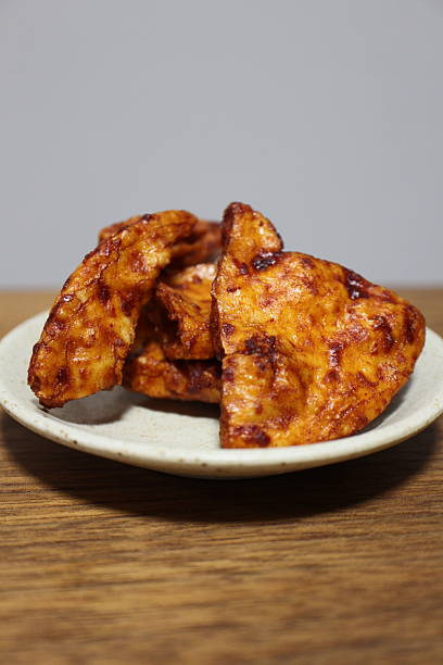 Japanese snack: chili pepper senbei (rice crackers)
