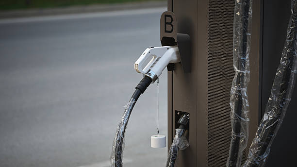istock A charging dock for electric vehicles sits beside the road 2249666642