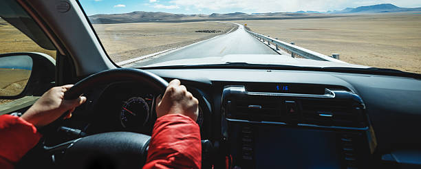 istock Car road trip in tibet, China 2249674148