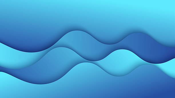istock Winter christmas background. Abstract dark blue background with paper waves and seacoast for banner, invitation, poster or web site design. Paper cut style. Vector illustration 2249675305