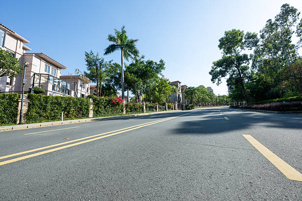 istock The empty roads in the villa district 2249676642