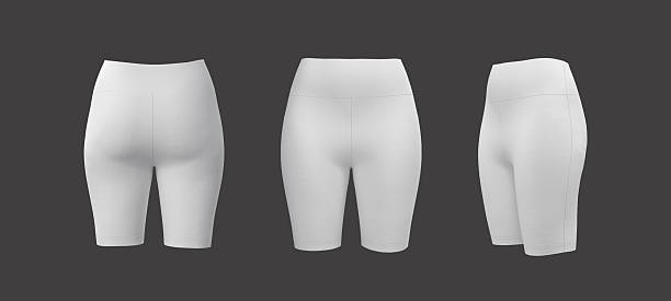 istock Women’s Athletic Gym Shorts Mockup. Front, Side and Back View 2249678537