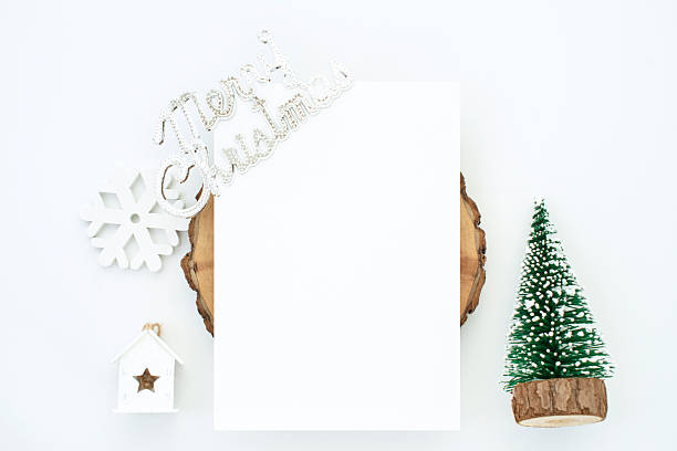 istock Card mockup on Merry Christmas background 2249680687