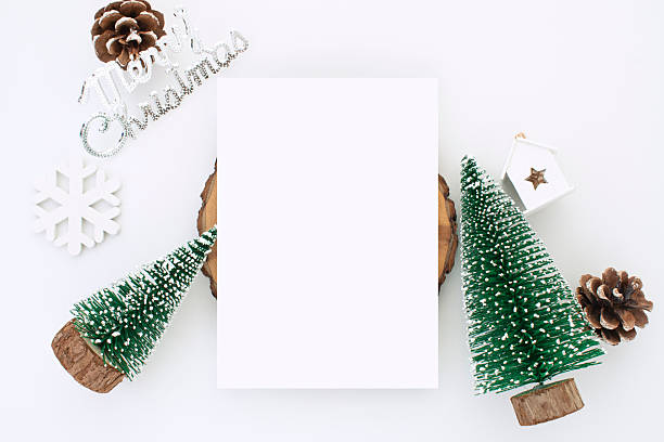istock Card mockup on Merry Christmas background 2249680689