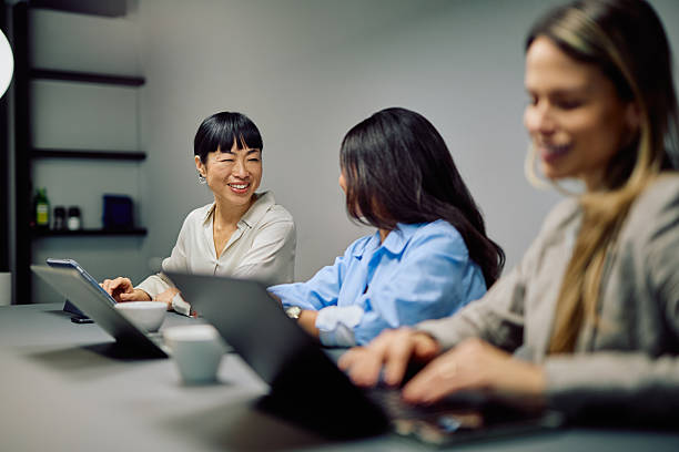 istock Diverse businesswomen collaborating during an office meeting 2249686189